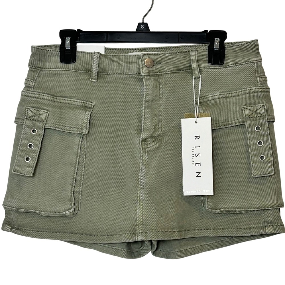 Risen Los‎ Angeles Gunner Sage Utility Skort Green Cargo Mini Size Medium NEW